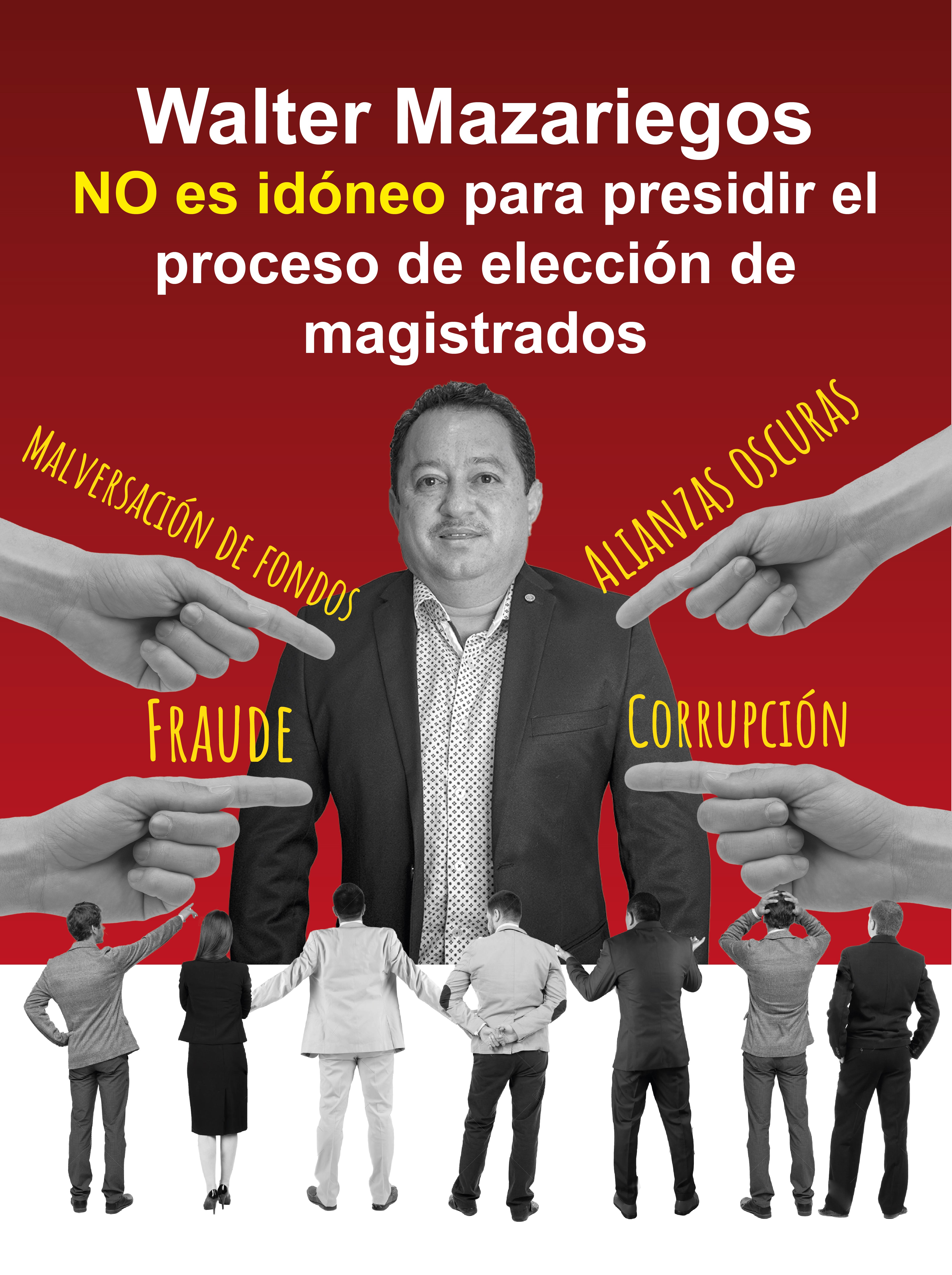Organizaciones objetan posible elección de Walter Mazariegos para presidir la nominación de candidatos a las  cortes